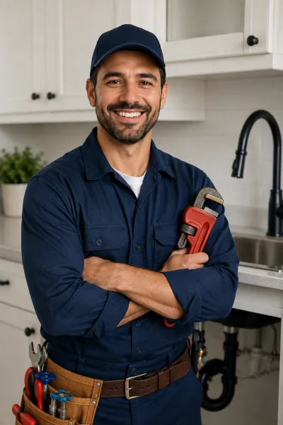 a male plumber smiling at the camera from Emergency Plumber Richardson in Richardson, TX
