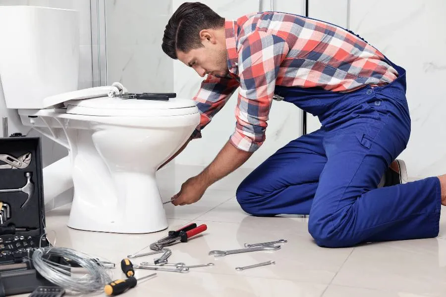 a male plumber fixing a sink pipe in Richardson, TX - Slab Leak Detection
