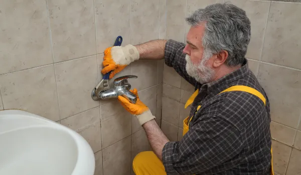 a male plumbing technician smiling at the camera in Richardson, TX - Tankless Water Heater Installation